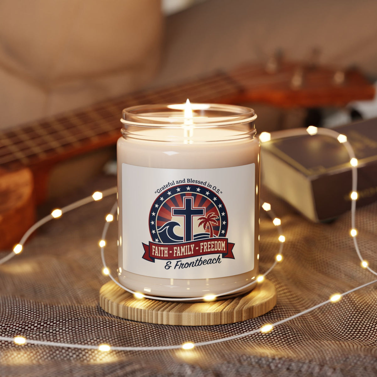 Faith Family Freedom Candle | Patriotic Faith-Based, Vintage Americana