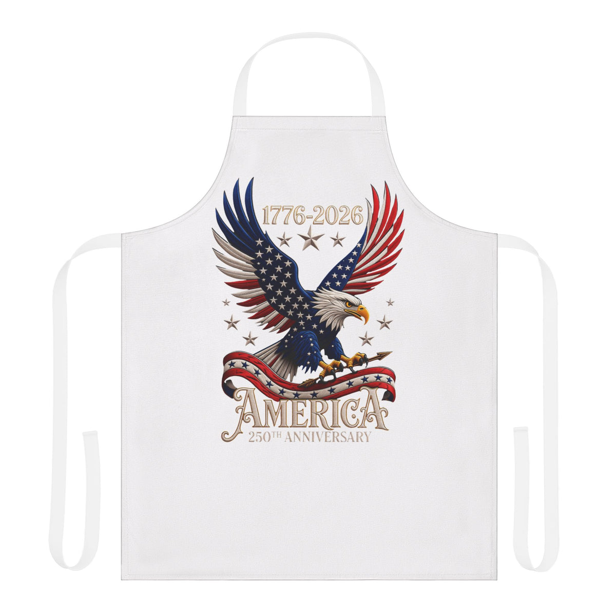 America 250th Anniversary Patriotic Apron — Eagle & Flag 1776-2026