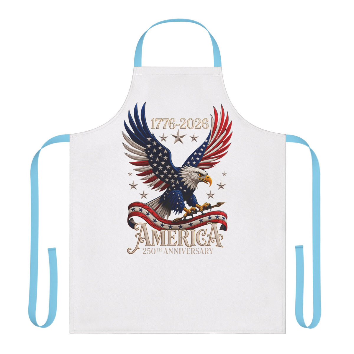 America 250th Anniversary Patriotic Apron — Eagle & Flag 1776-2026