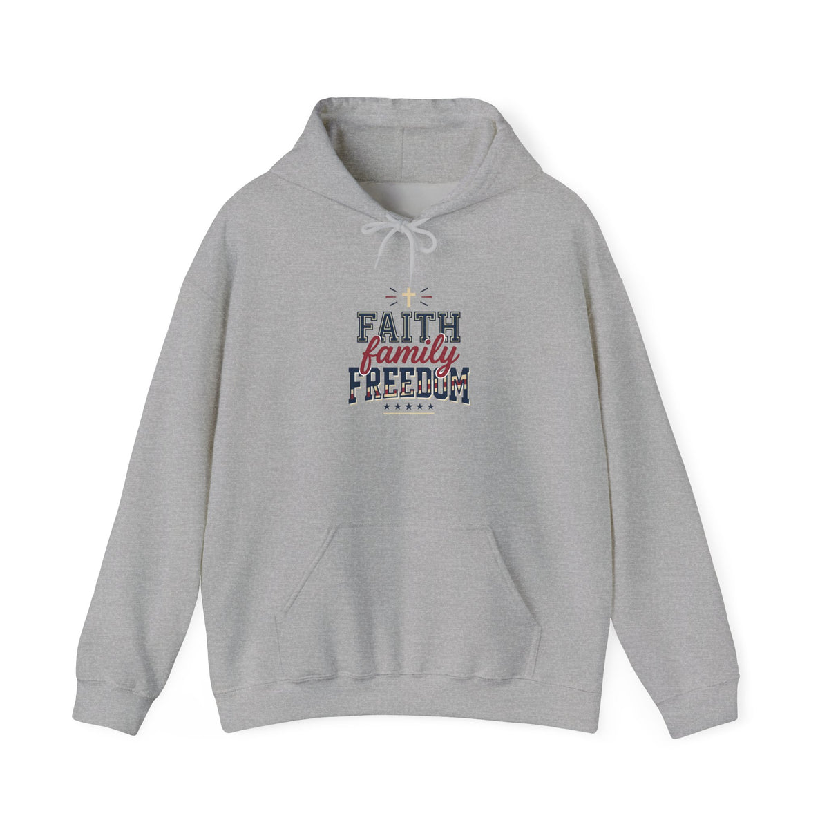 Faith Family Freedom Hoodie | patriotic, faith-based, vintage Americana