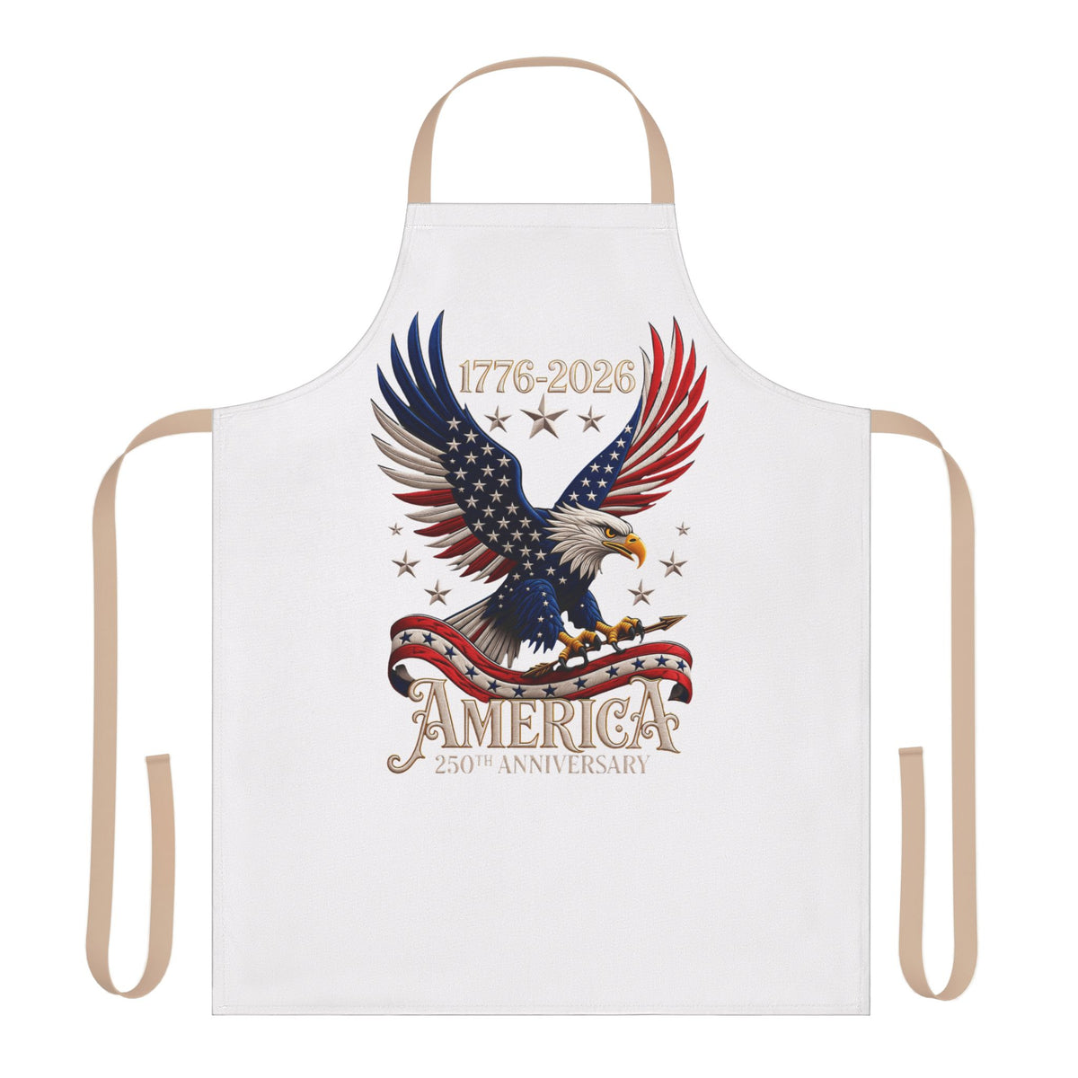 America 250th Anniversary Patriotic Apron — Eagle & Flag 1776-2026