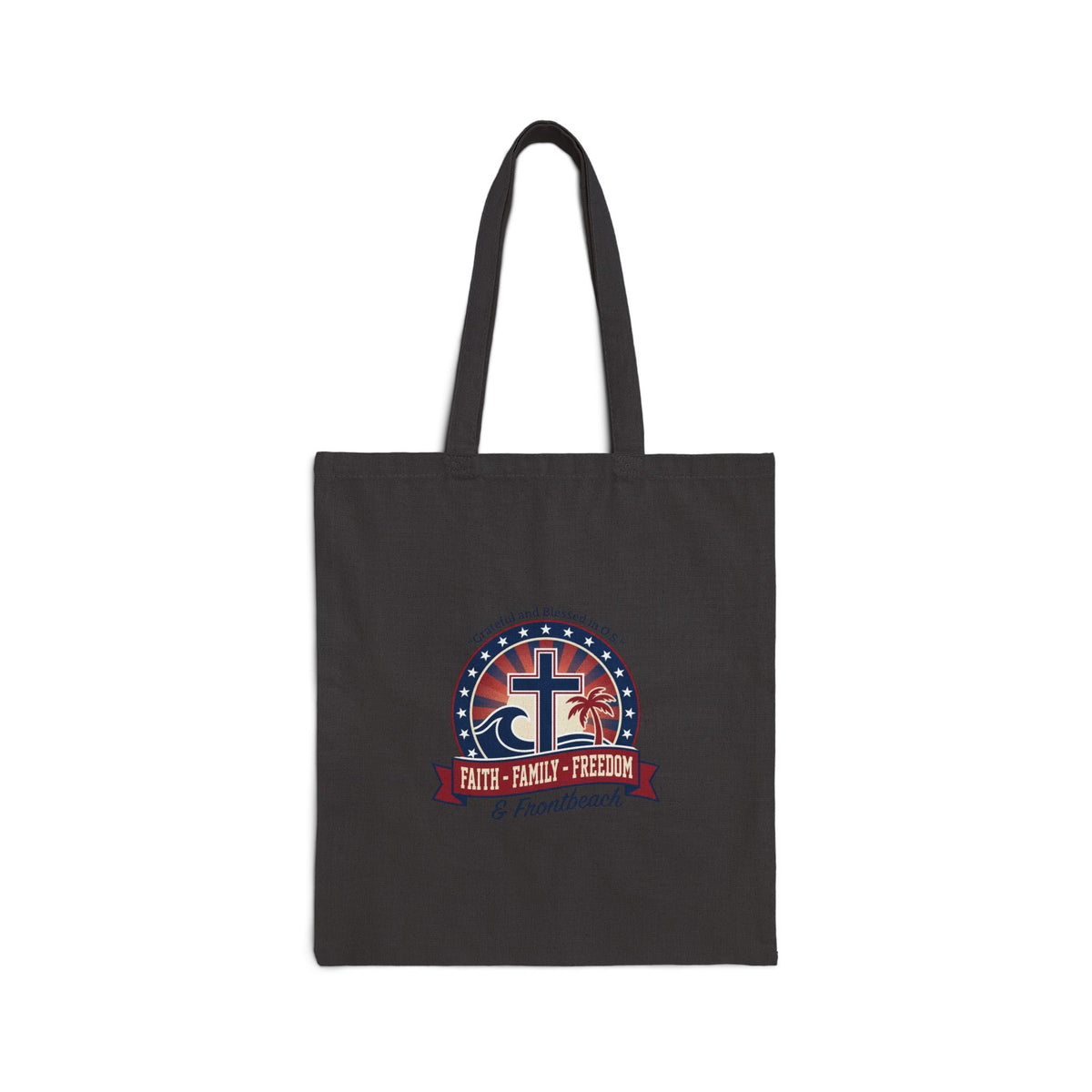 Faith Family Freedom Tote, patriotic faith-based vintage Americana, July 4th