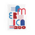 Americana 250 Wall Tapestry — Retro Patriotic Abstract Flag Design