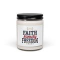 Faith Family Freedom Candle | Patriotic, Faith-Based July 4th Soy Candle