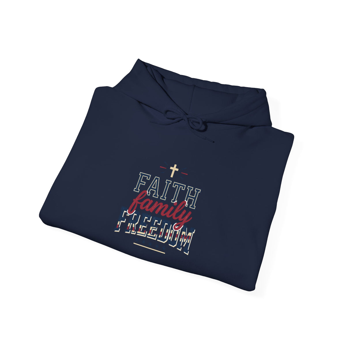 Faith Family Freedom Hoodie | patriotic, faith-based, vintage Americana