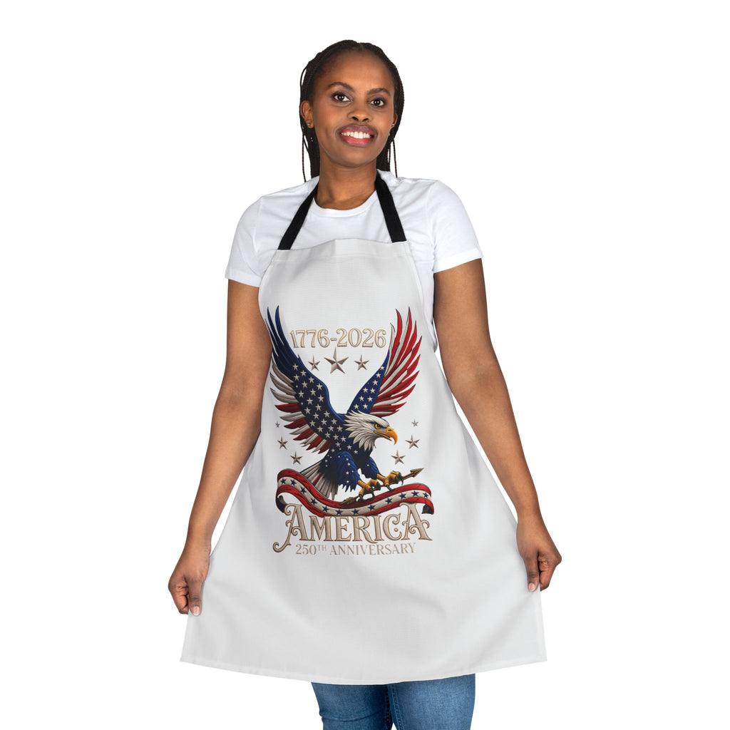 America 250th Anniversary Patriotic Apron — Eagle & Flag 1776-2026