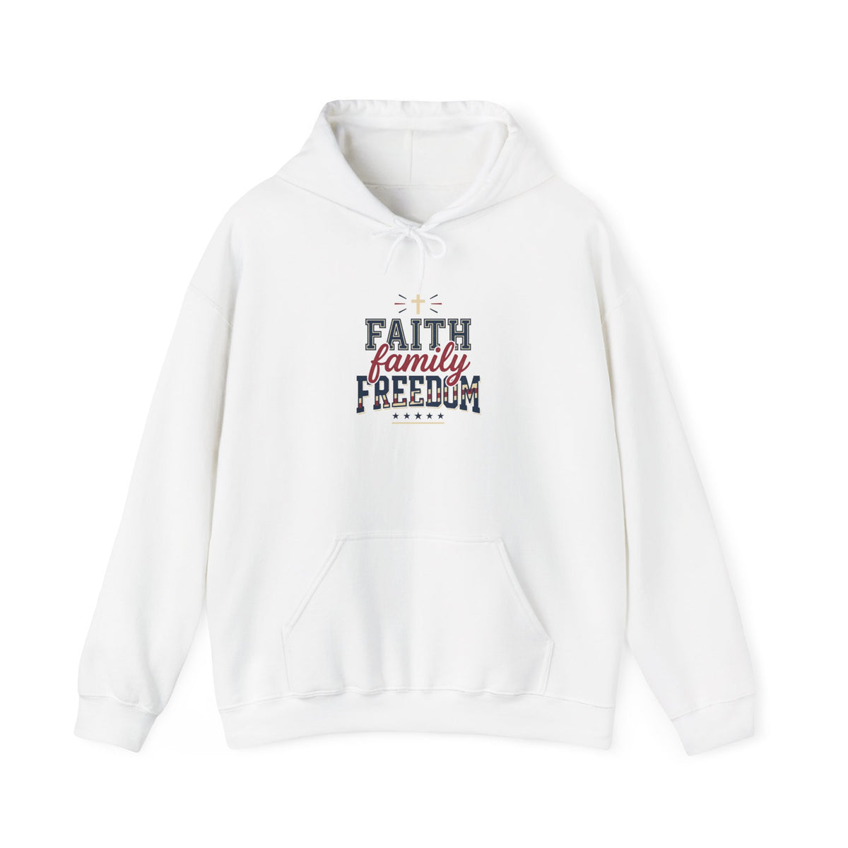 Faith Family Freedom Hoodie | patriotic, faith-based, vintage Americana