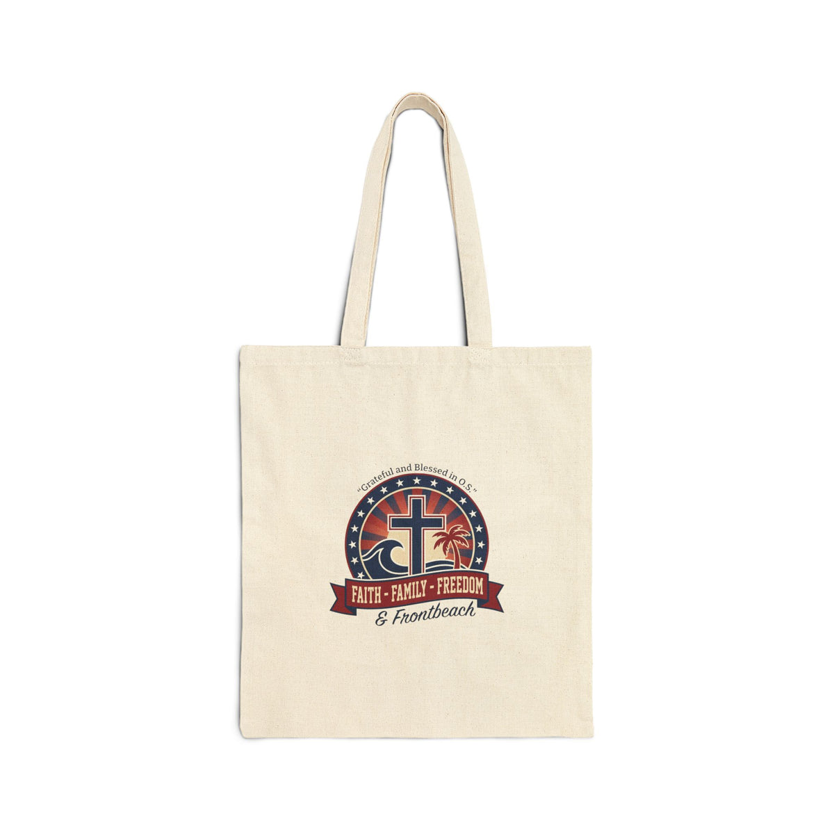Faith Family Freedom Tote, patriotic faith-based vintage Americana, July 4th