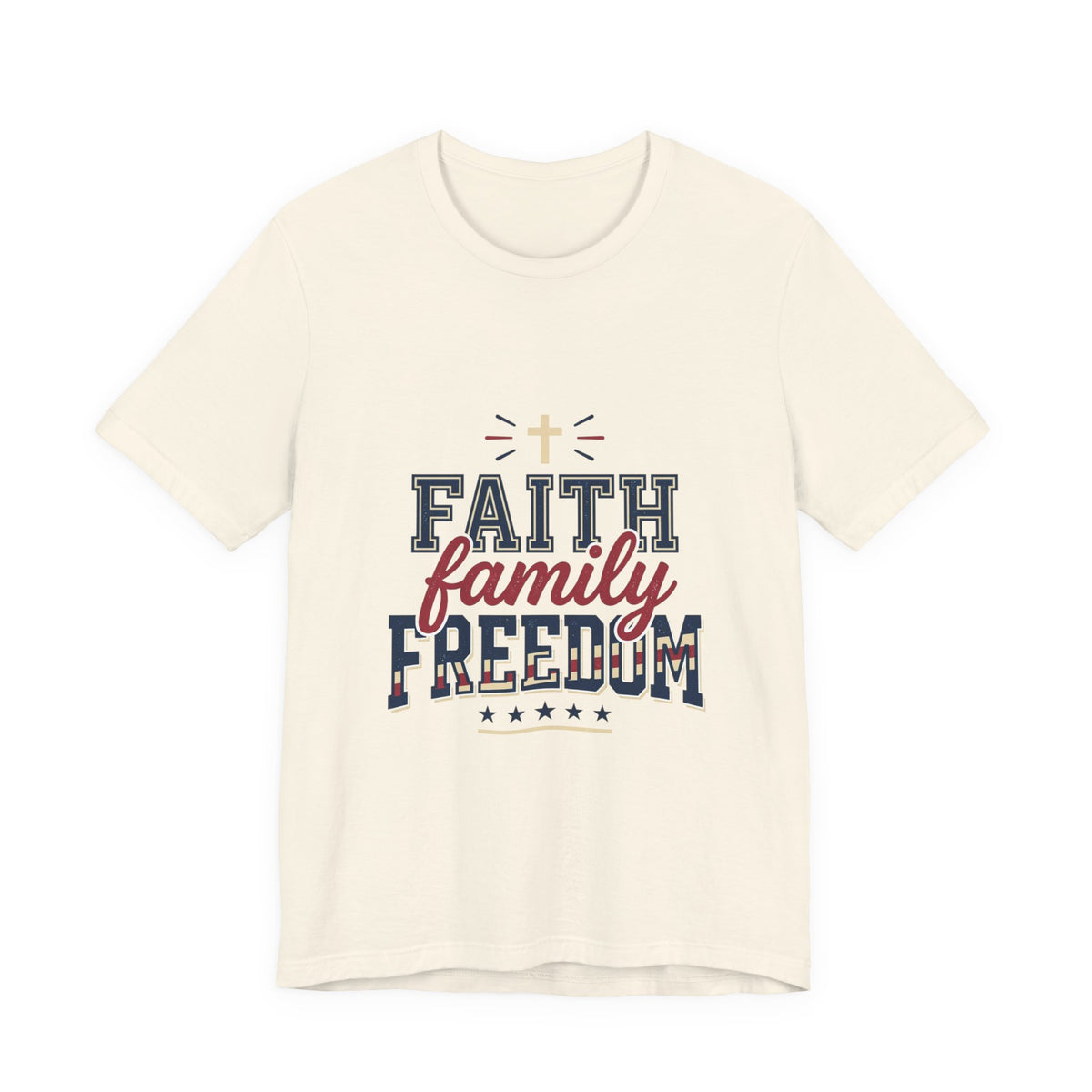Faith Family Freedom Tee | Patriotic, Faith-Based July 4th Vintage Americana