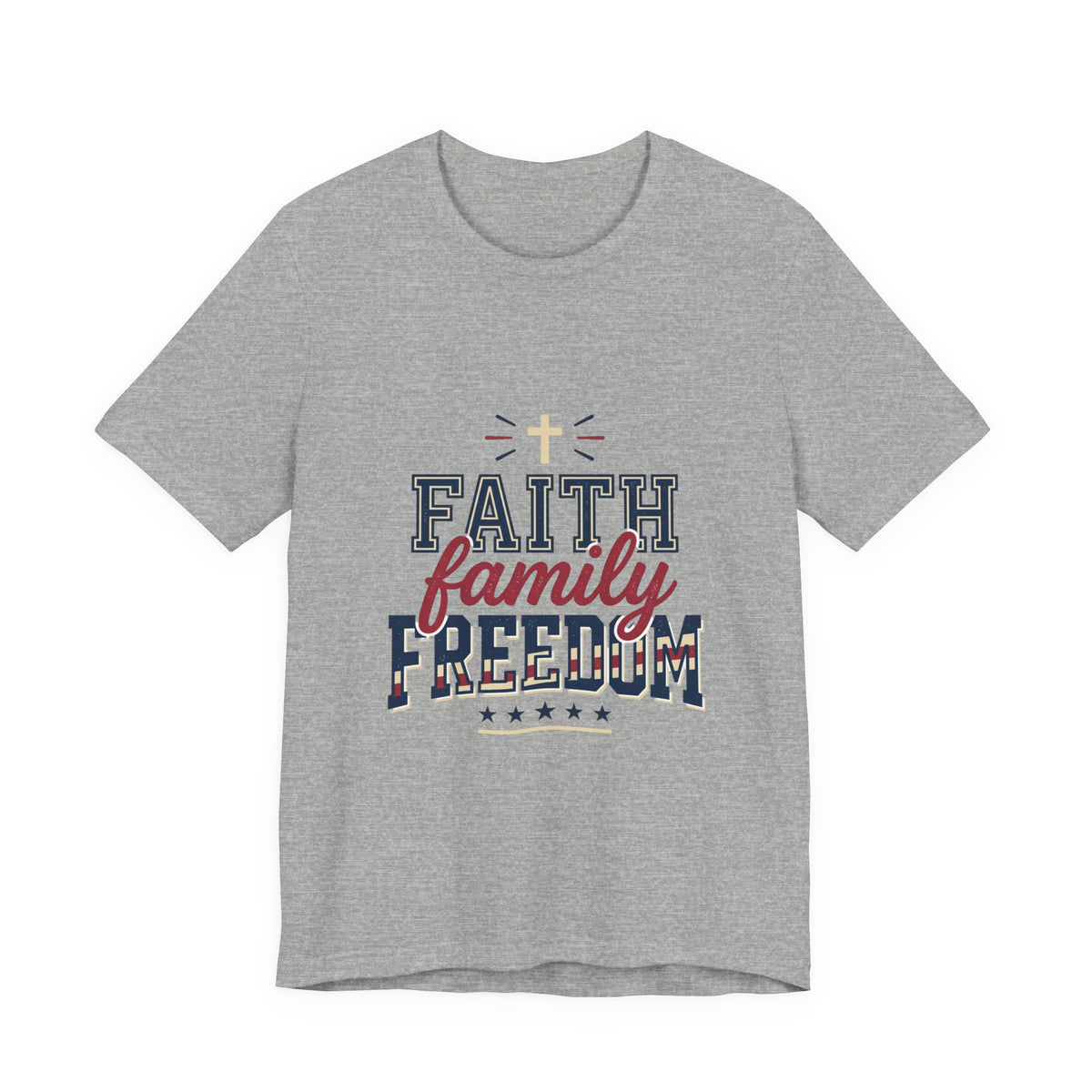 Faith Family Freedom Tee | Patriotic, Faith-Based July 4th Vintage Americana