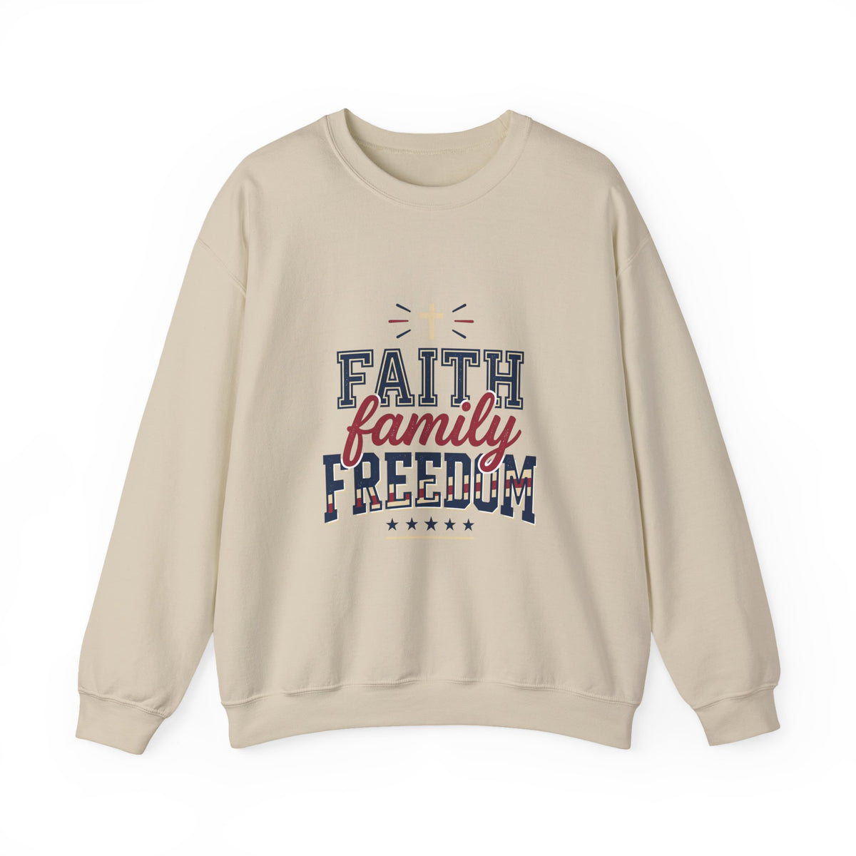 Faith Family Freedom Sweatshirt | Patriotic, Faith-Based July 4th