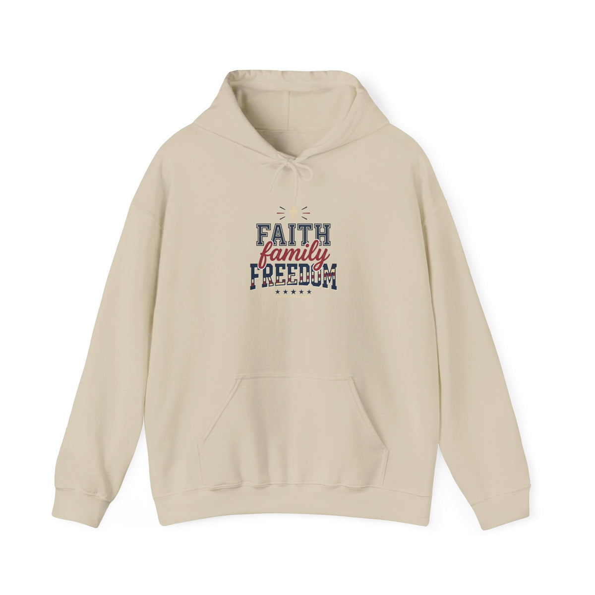 Faith Family Freedom Hoodie | patriotic, faith-based, vintage Americana