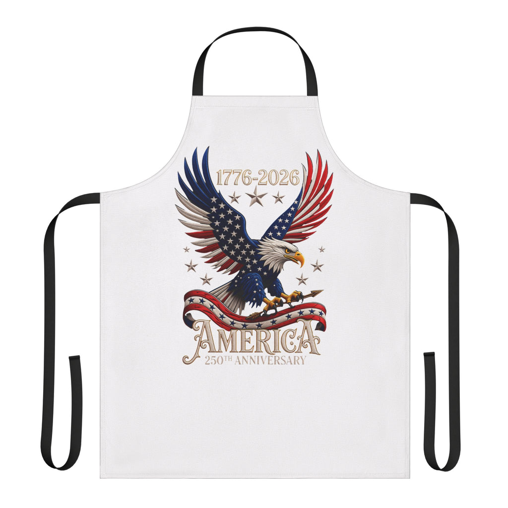America 250th Anniversary Patriotic Apron — Eagle & Flag 1776-2026
